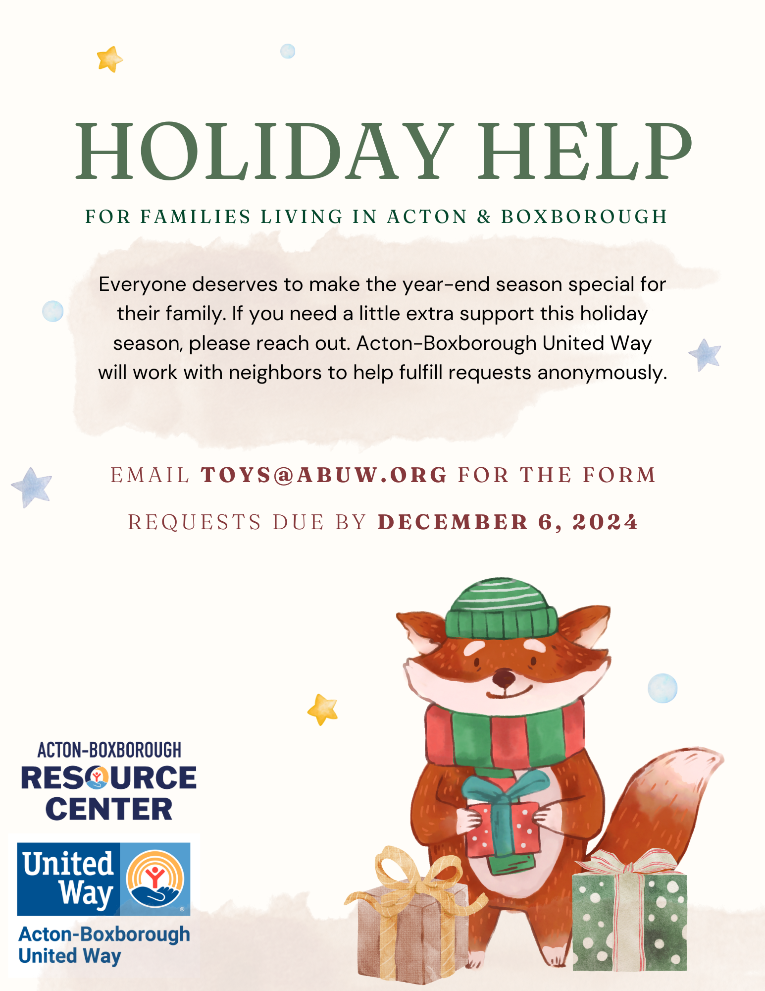 Holiday Help for AB Families